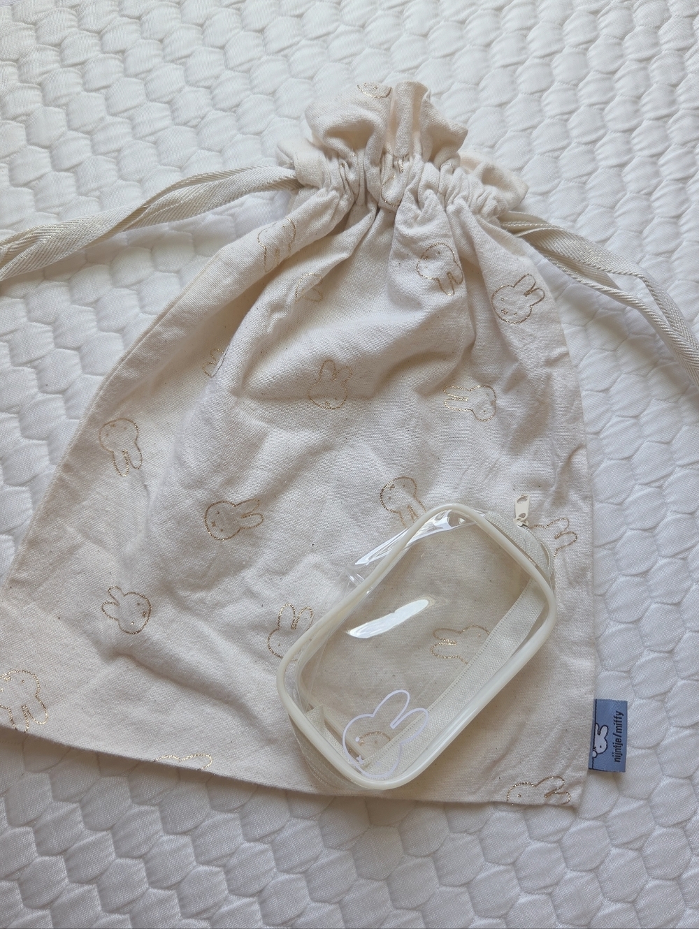 Set of 2 Miffy Bag + Clear Pouch Set Rare Netherlands